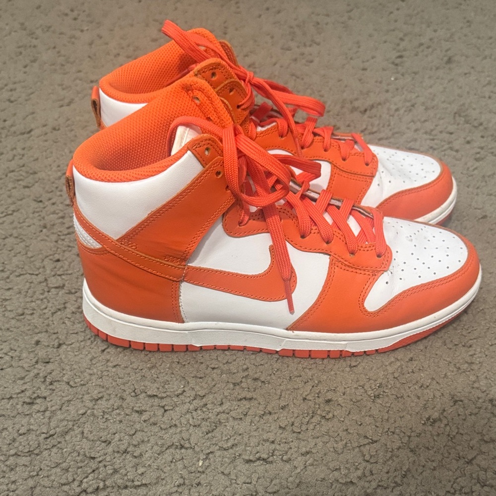 Nike Women’s High-Top Sneakers in Orange and White